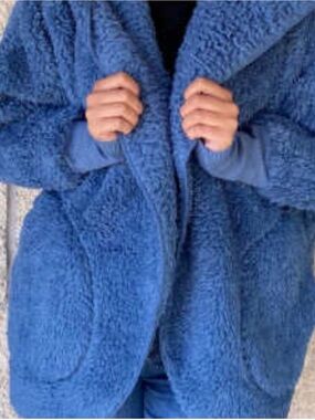 Nordic Beach Cozy Blue Sherpa Jacket